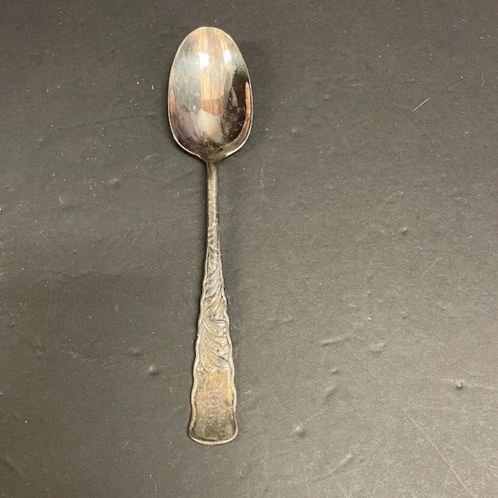 Antique International Silver Wm Rogers Royal Plume Silver Plate Serving Spoon 8